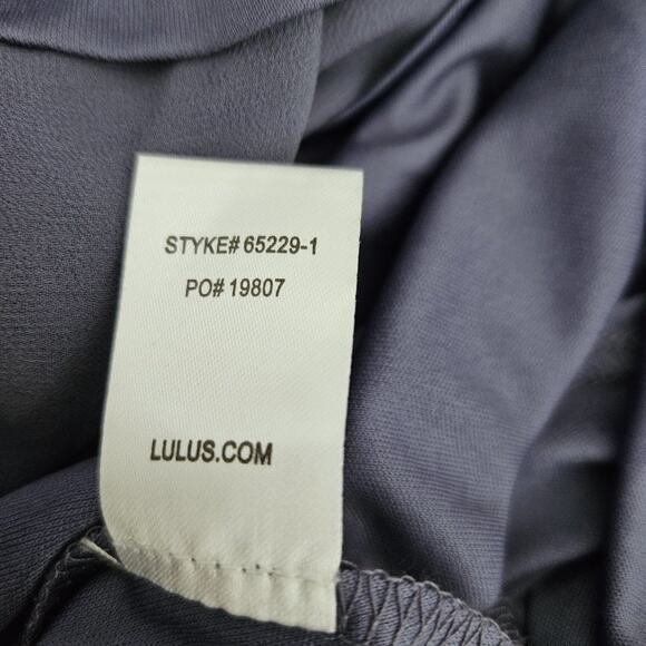 Lulus Wrap Dress Here's To Us High Low Maxi - Denim Blue- XL - NWT - Picture 9 of 11